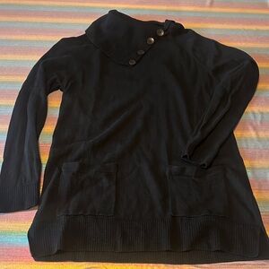 Black Button-Detail Women's Sweater